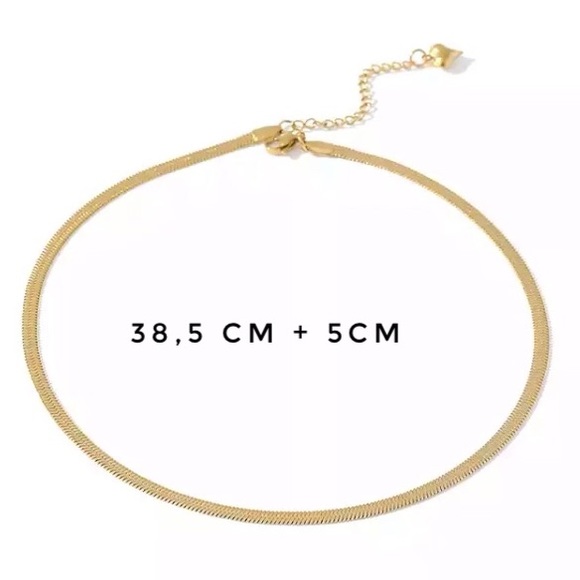 π18K gold plated flat snake chain - Picture 3 of 8